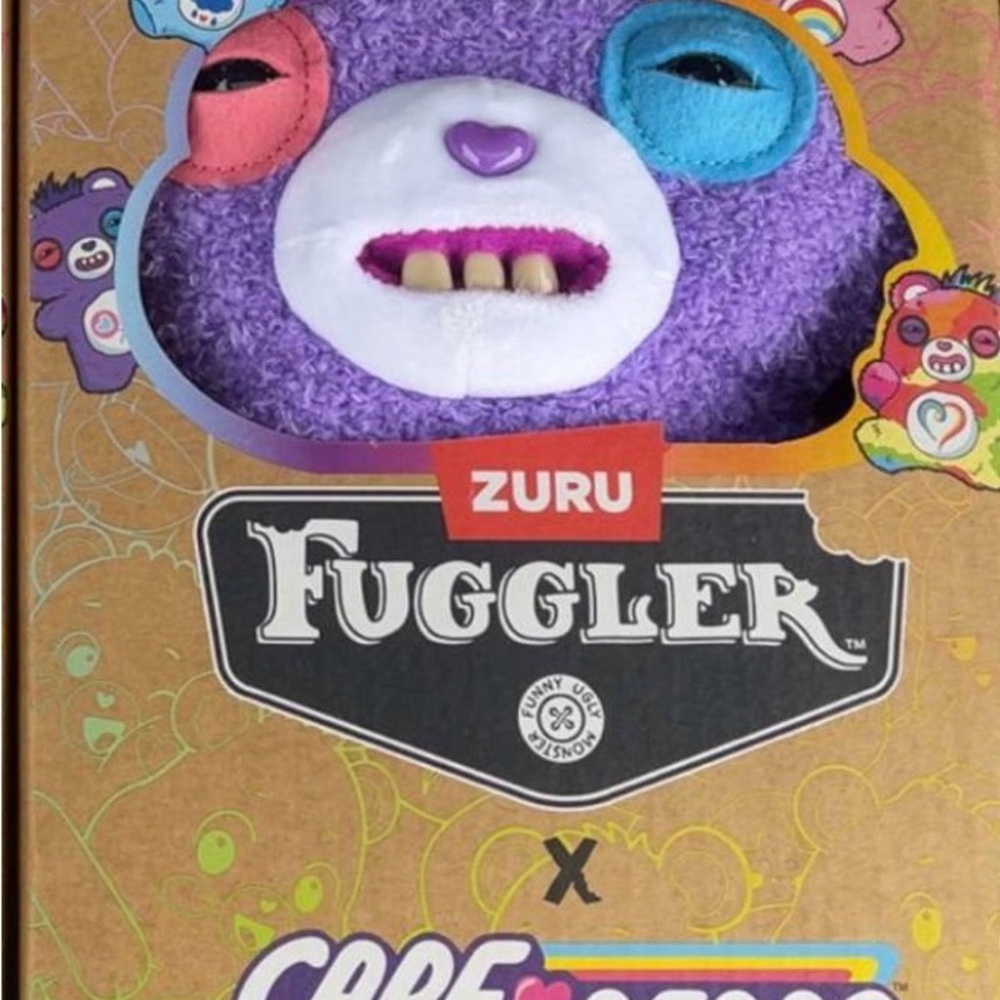 Zuru Fuggler Purple CareBear Plush Stuffed Monster
